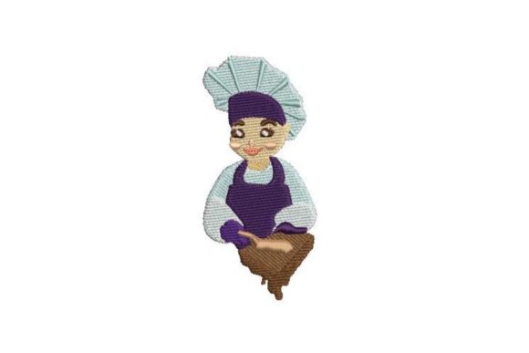 Chocolatier Holding Chocolates: A Sweet Embroidery Review