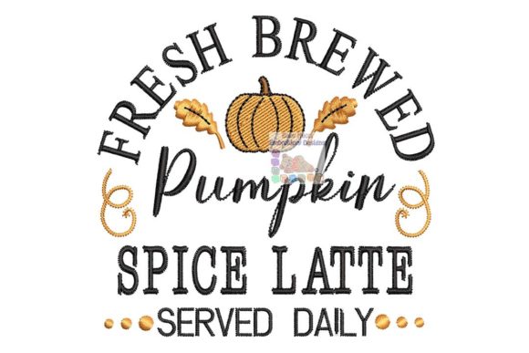 Fresh Brewed Pumpkin Spice Latte Embroidery Review