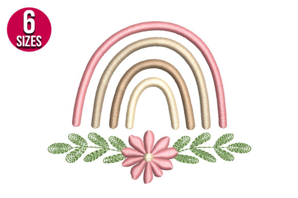 Rainbow with Flower: A Holiday Embroidery Review