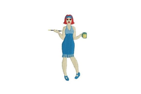 Review: Flapper Drinking Bottle of Beer Embroidery