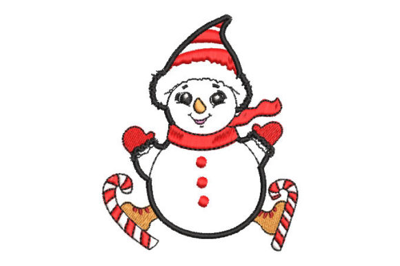 Snowman with Sweets: A Craft Fair Embroidery Review
